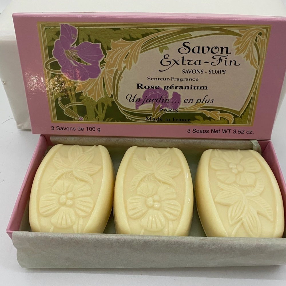 Brand New Savon Extra-Fin Soap Rose Geranium - Picture 3 of 3